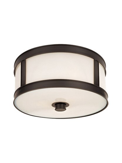 Patterson 10 inch Flush Ceiling Fixture in Old Bronze
